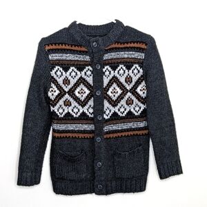 Gymboree Knit Sweater Fair Isle Grandpa Comfy L 10/12